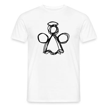 Weihnachtsengel handgezeichnet - Männer T-Shirt - Weiß - Vorne - AI Model Male 178 dark (178cm)
