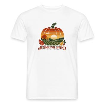 Goldener Herbst auf dem Feld – Herbstlicher Geisteszustand - Männer T-Shirt - Weiß - Vorne - AI Model Male 178 dark (178cm)
