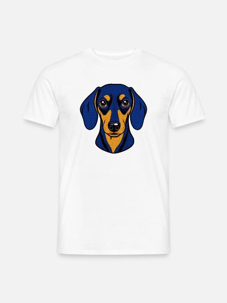Dackel - Männer T-Shirt - Weiß