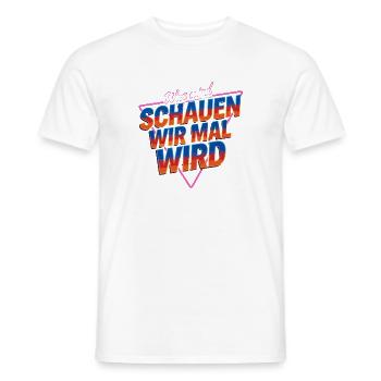  Was Wird SCHLAUEN WIR MAL WIRD Quiz Spruch Rätsel - Männer T-Shirt - Weiß - Vorne - AI Model Male 178 dark (178cm)