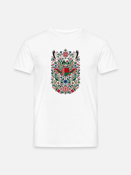 Belarus | Störche, Folklore & Natur - Männer T-Shirt - Weiß