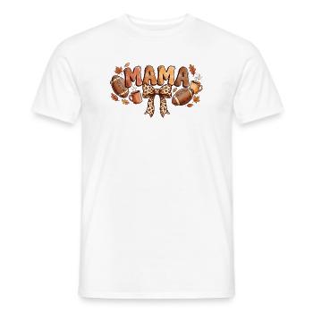 Herbst-Fußball Mama Leopard Bow - Männer T-Shirt - Weiß - Vorne - AI Model Male 178 dark (178cm)