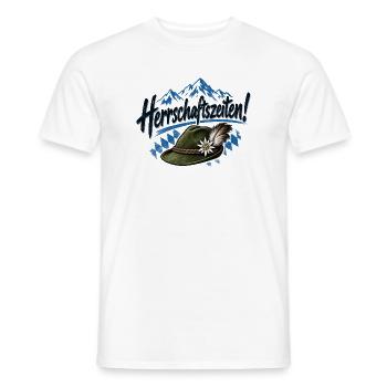 Herrschaftszeiten Trachten Outfit - Männer T-Shirt - Weiß - Vorne - AI Model Male 178 dark (178cm)