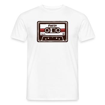 Retro C60 Kassetten-Comic-Kunst - Männer T-Shirt - Weiß - Vorne - AI Model Male 178 dark (178cm)