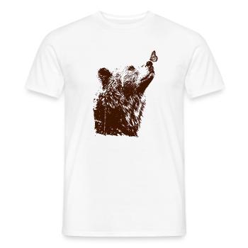 Bär Schmetterling Natur Wald Braunbär - Männer T-Shirt - Weiß - Vorne - AI Model Male 178 dark (178cm)