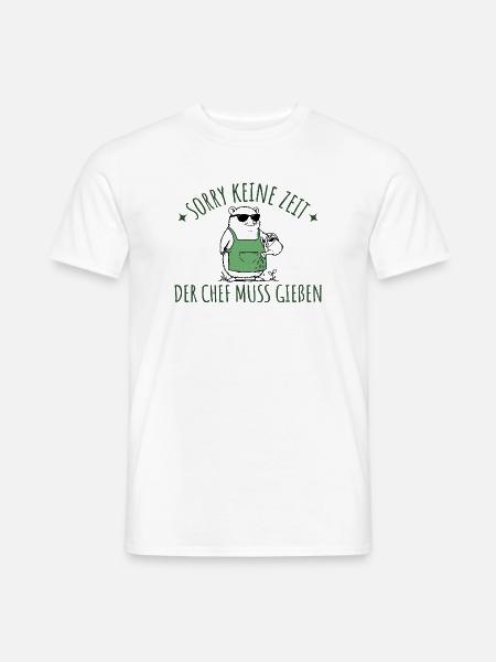 Gartenarbeit Der Chef muss gießen Hobbygärtner - Männer T-Shirt - Weiß
