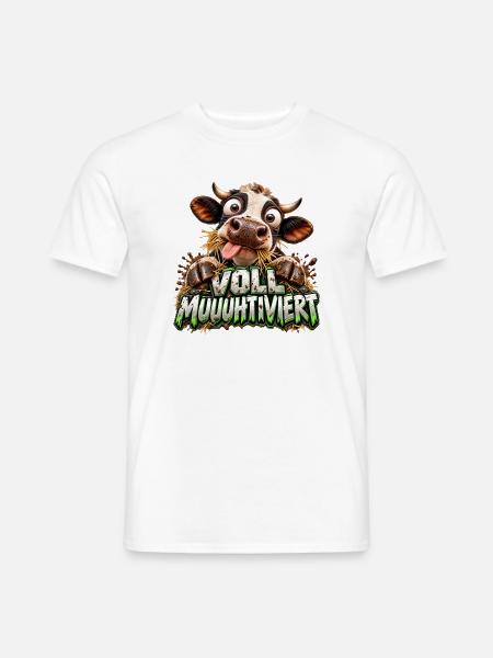Voll Muuhhtviert Kuh Cartoon - Männer T-Shirt - Weiß