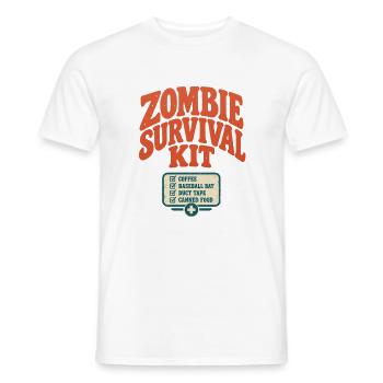 Zombie Survival Kit - Männer T-Shirt - Weiß - Vorne - AI Model Male 178 dark (178cm)