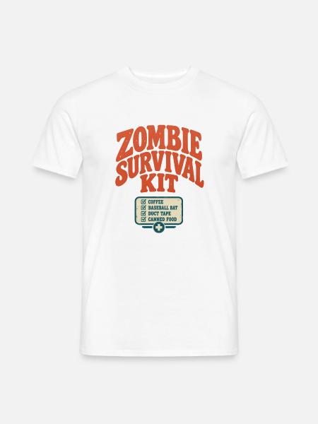 Zombie Survival Kit - Männer T-Shirt - Weiß