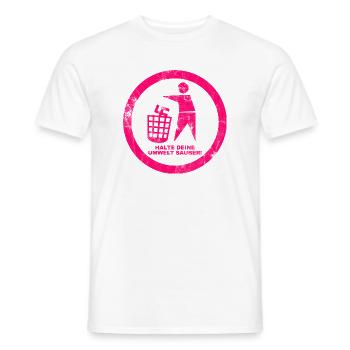 Gegen Rechts - Halte deine Umwelt sauber - FCK NZS - Männer T-Shirt - Weiß - Vorne - AI Model Male 178 dark (178cm)