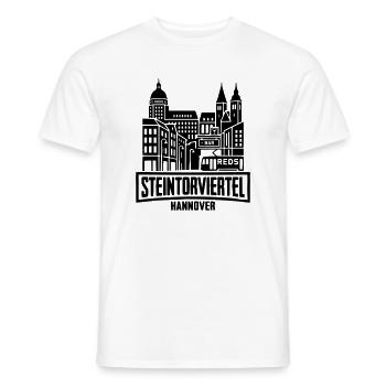 Hannover Steintorviertel - Männer T-Shirt - Weiß - Vorne - AI Model Male 178 dark (178cm)