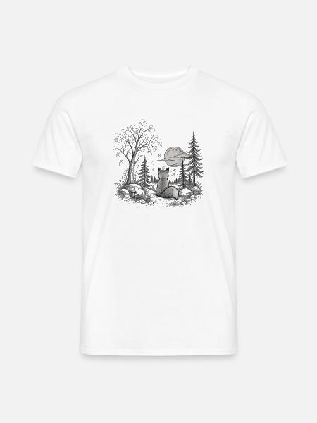 Cute Forrest - Niedlicher Wald - Männer T-Shirt - Weiß
