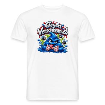 Gegen Faschismus - Verschissmus - Männer T-Shirt - Weiß - Vorne - AI Model Male 178 dark (178cm)