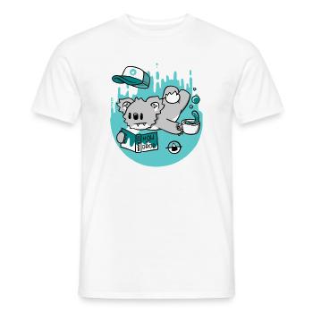Drop Bear Descending: Eine Studie zum Multitasking - Männer T-Shirt - Weiß - Vorne - AI Model Male 178 dark (178cm)