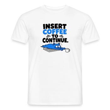 Humor Café Informatique "KAFFEE EINFÜGEN" - Männer T-Shirt - Weiß - Vorne - AI Model Male 178 dark (178cm)