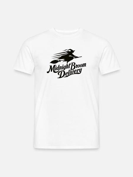Mitternachtsbesen Lieferung - Männer T-Shirt - Weiß
