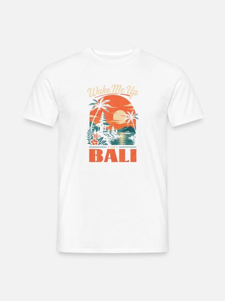Weck mich in Bali - Männer T-Shirt - Weiß
