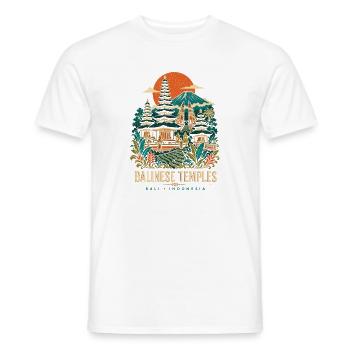 Bali Indonesien Balinesische Tempel - Männer T-Shirt - Weiß - Vorne - AI Model Male 178 dark (178cm)