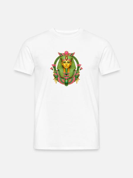 Pharao Smaragd – Ägypten Gold - Männer T-Shirt - Weiß