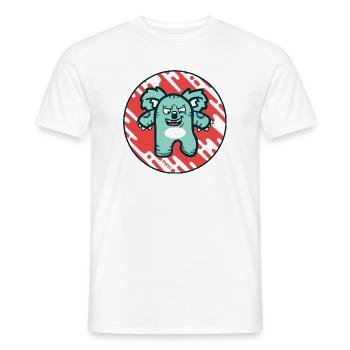 Drop Bear Attack: Fette Comic-Kunst - Männer T-Shirt - Weiß - Vorne - AI Model Male 178 dark (178cm)