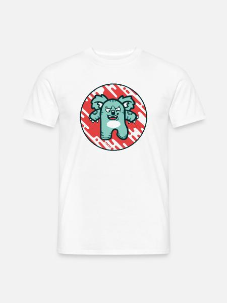 Drop Bear Attack: Fette Comic-Kunst - Männer T-Shirt - Weiß
