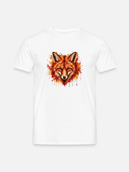 Fuchs  - Männer T-Shirt - Weiß