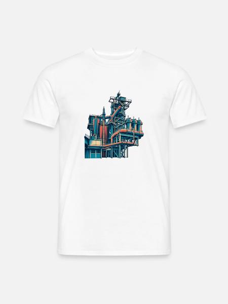 Landschaftspark Duisburg Retro - Männer T-Shirt - Weiß