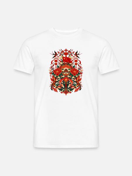 China | Laternen, Koi & Volkskunst - Männer T-Shirt - Weiß