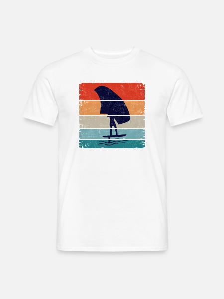 Foiling Retro Sunset Square - Männer T-Shirt - Weiß