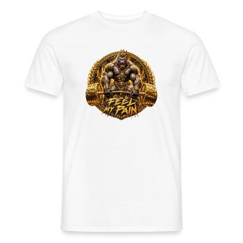 Gorilla Workout Spruch Motivation - Männer T-Shirt - Weiß - Vorne - AI Model Male 178 dark (178cm)