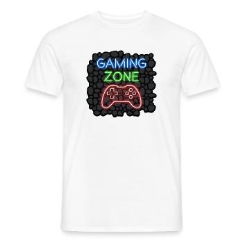 Gaming Zone Design für Gamer Zocker - Männer T-Shirt - Weiß - Vorne - AI Model Male 178 dark (178cm)