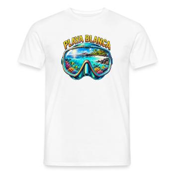 Playa Blanca Lanzarote Tauchen Schnorcheln Urlaub - Männer T-Shirt - Weiß - Vorne - AI Model Male 178 dark (178cm)