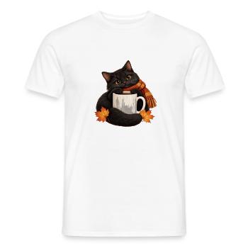 Black Cat Rain Boot - Männer T-Shirt - Weiß - Vorne - AI Model Male 178 dark (178cm)