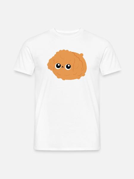 Oranger Fluffy Pudel - Männer T-Shirt - Weiß