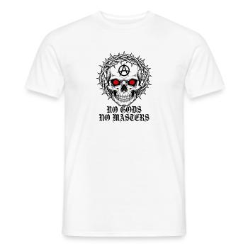 Anarchieschädel mit Dornenkrone - Männer T-Shirt - Weiß - Vorne - AI Model Male 178 dark (178cm)