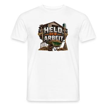 Held der Arbeit Bauernhofmotivation - Männer T-Shirt - Weiß - Vorne - AI Model Male 178 dark (178cm)