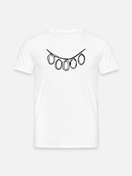 Lichtergirlande handgezeichnet - Männer T-Shirt - Weiß
