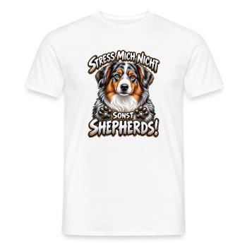 Australian Shepherd  - Männer T-Shirt - Weiß - Vorne - AI Model Male 178 dark (178cm)