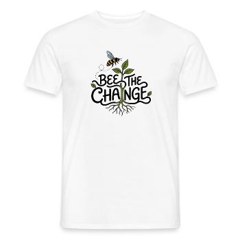 Biene Die Veränderung – Biene und Ökologie - Männer T-Shirt - Weiß - Vorne - AI Model Male 178 dark (178cm)
