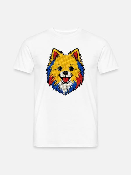 Zwergspitz - Männer T-Shirt - Weiß