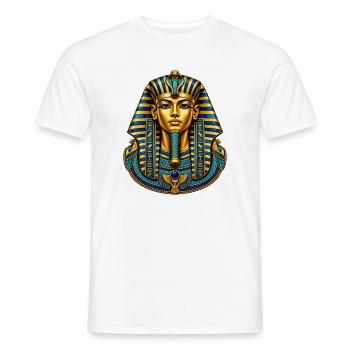Tutanchamun – Goldene Maske - Männer T-Shirt - Weiß - Vorne - AI Model Male 178 dark (178cm)
