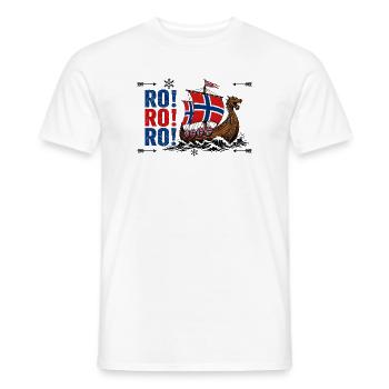  Norwegen Wikinger Langschiff RO RO RO Nordische - Männer T-Shirt - Weiß - Vorne - AI Model Male 178 dark (178cm)