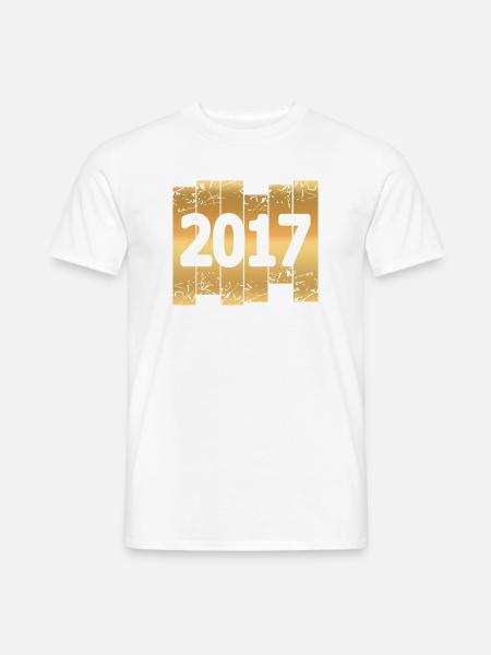 Goldfarben 2017 - Männer T-Shirt - Weiß