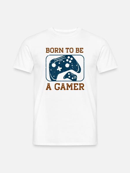 Geboren, um ein Gamer zu sein - Männer T-Shirt - Weiß