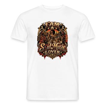Soul Music Lover – Vintage Funk Rhythm and Blues  - Männer T-Shirt - Weiß - Vorne - AI Model Male 178 dark (178cm)