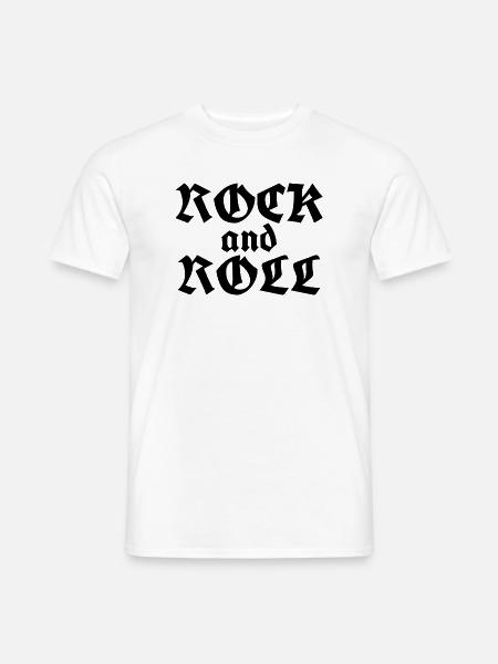 Rock'n'Roll-Gotik-Typografie-Design - Männer T-Shirt - Weiß
