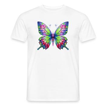 Schmetterling - Männer T-Shirt - Weiß - Vorne - AI Model Male 178 dark (178cm)