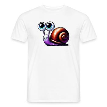 Schnecke - Männer T-Shirt - Weiß - Vorne - AI Model Male 178 dark (178cm)