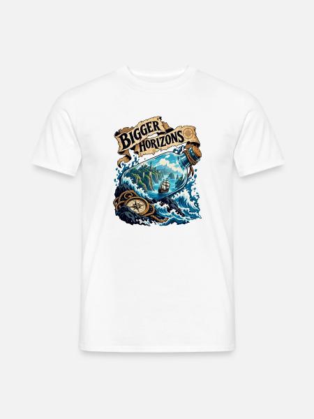 Größere Horizonte - Männer T-Shirt - Weiß