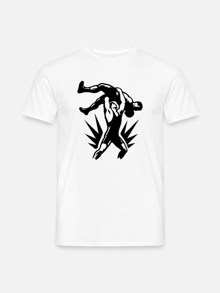 Wrestling Ringer Wurf Symbol Schwarz - Männer T-Shirt - Weiß